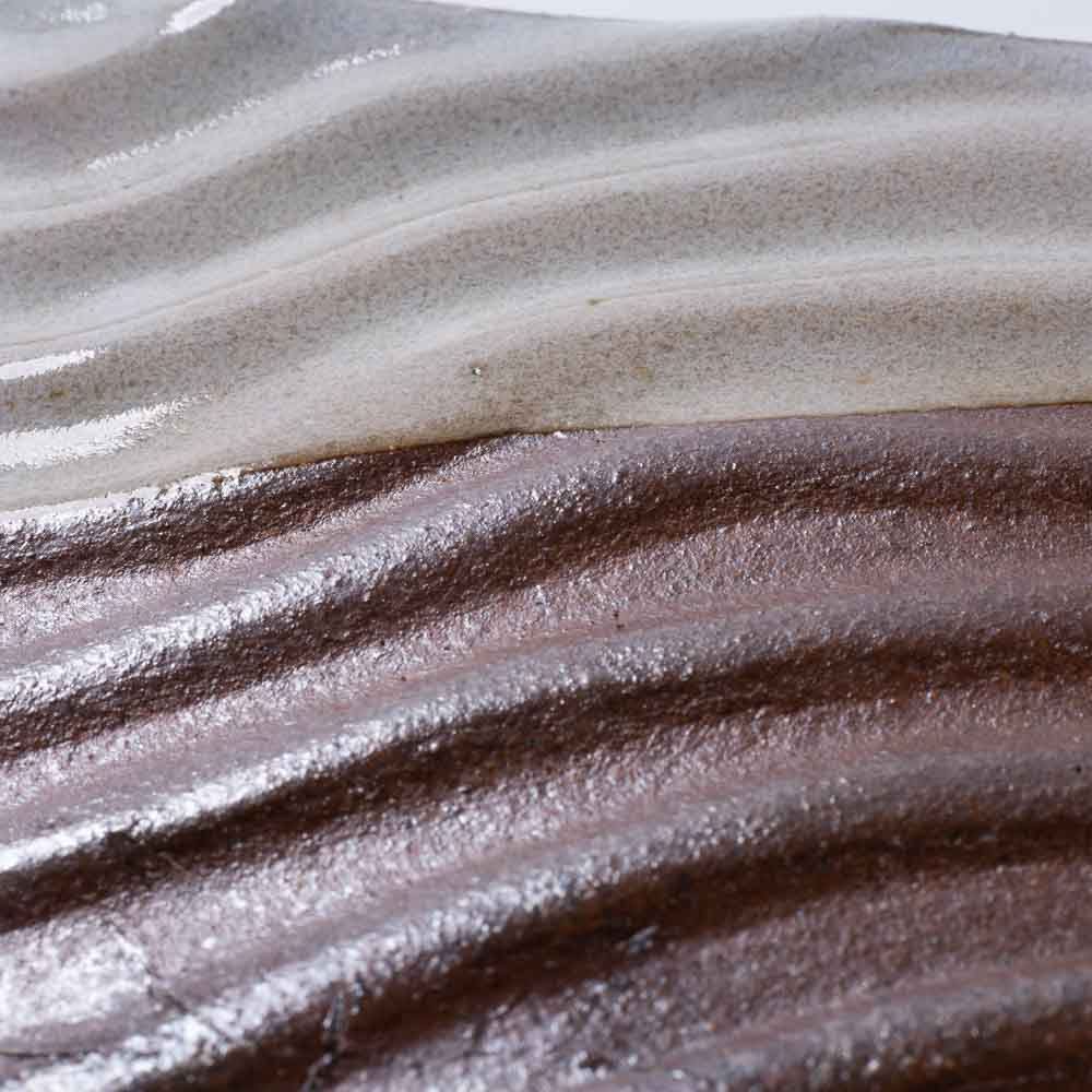 津軽金山焼 雪国 フライプレート(長角) 津軽金山焼 津軽金山焼