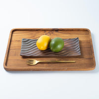 津軽金山焼 林檎の森 フライプレート(長角) 津軽金山焼 津軽金山焼