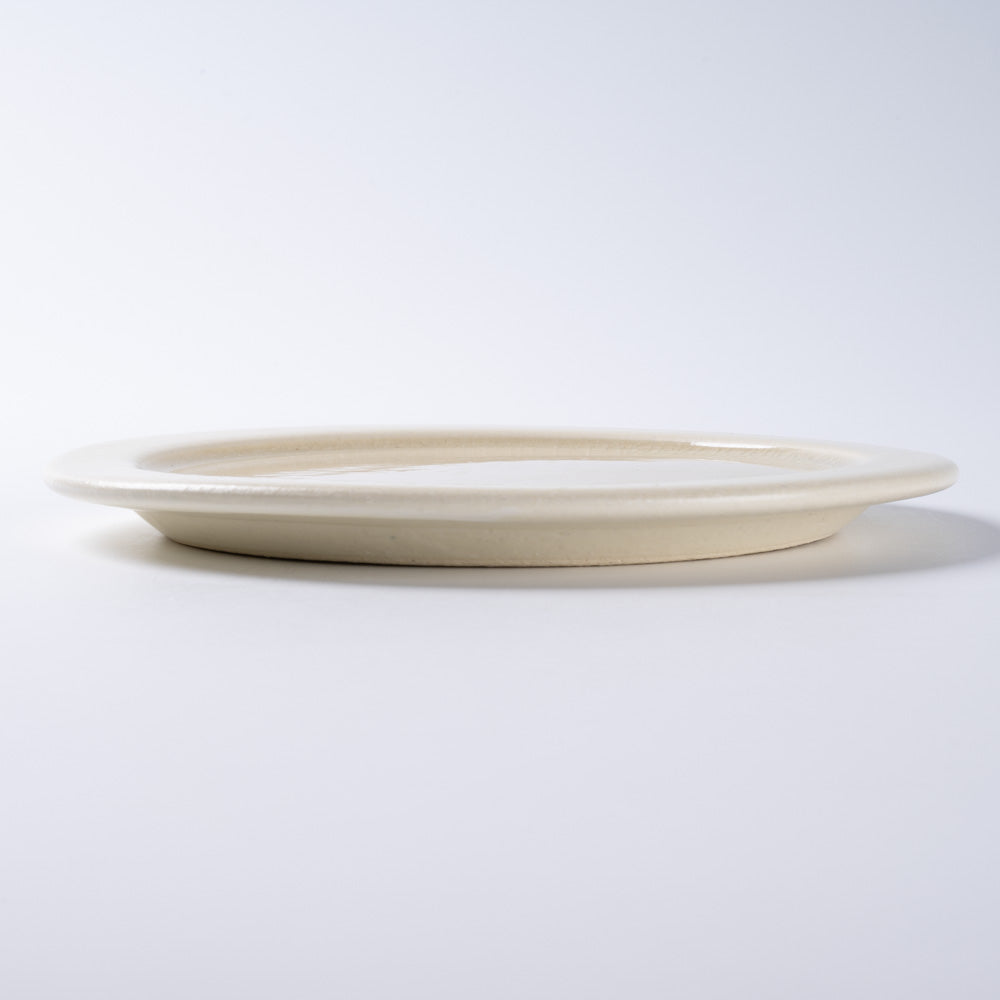 信楽焼 ヤマ庄陶器 Deepbreath 6.5インチプレート ホワイト 信楽焼 ヤマ庄陶器 信楽焼