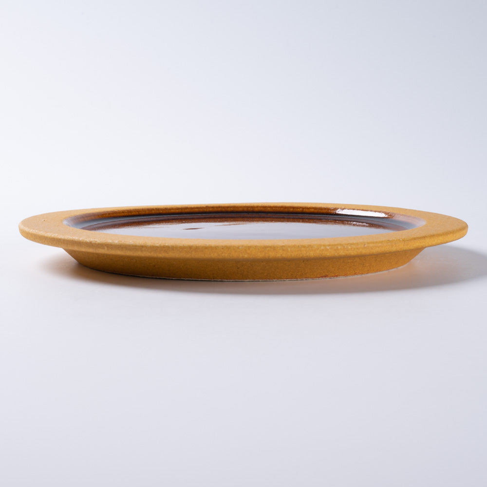 信楽焼 ヤマ庄陶器 Deepbreath 6.5インチプレート キャラメル 信楽焼 ヤマ庄陶器 信楽焼