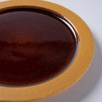 信楽焼 ヤマ庄陶器 Deepbreath 6.5インチプレート キャラメル 信楽焼 ヤマ庄陶器 信楽焼