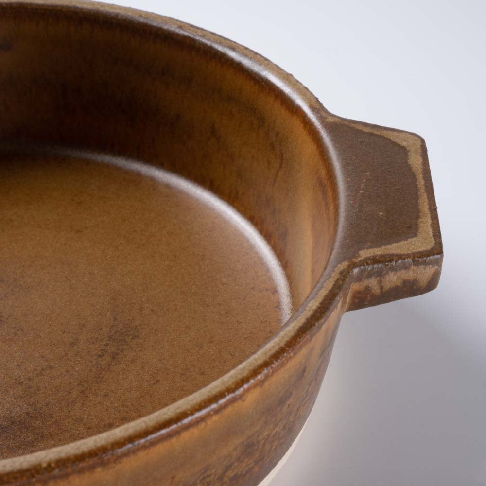 信楽焼 ヤマ庄陶器 hangout 21センチ グリル鍋 信楽焼 ヤマ庄陶器 信楽焼