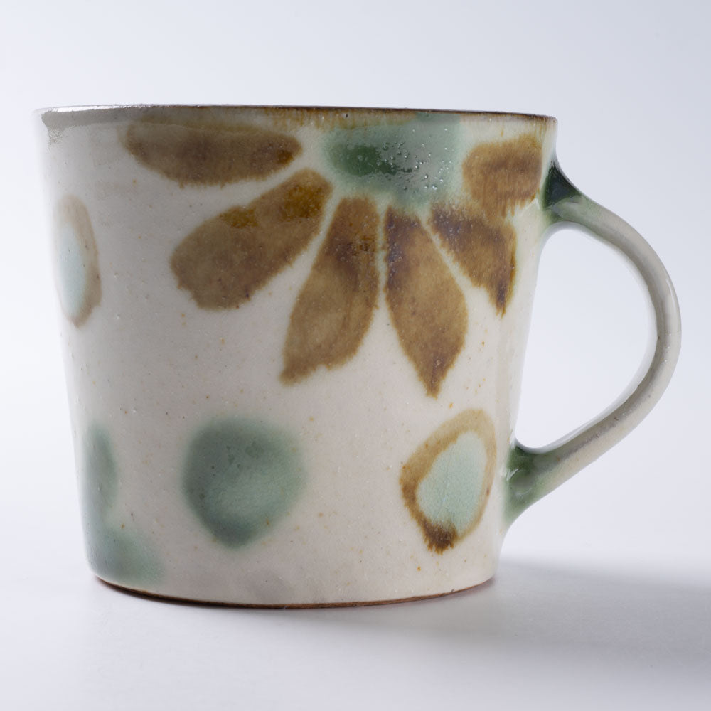 やちむんマグカップ ドット 工房十鶴 蓋物 ドット柄 水玉模様 やちむん