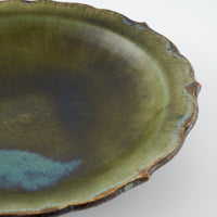 作家 村澤享 青銅釉稜花皿 作家 村澤享 陶磁器作家もの