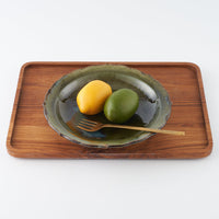 作家 村澤享 青銅釉稜花皿 作家 村澤享 陶磁器作家もの