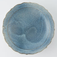 作家 村澤享 青マット釉稜花皿 作家 村澤享 陶磁器作家もの