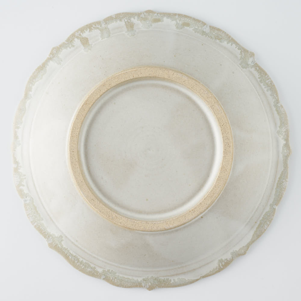 作家 村澤享 青マット釉稜花皿 作家 村澤享 陶磁器作家もの