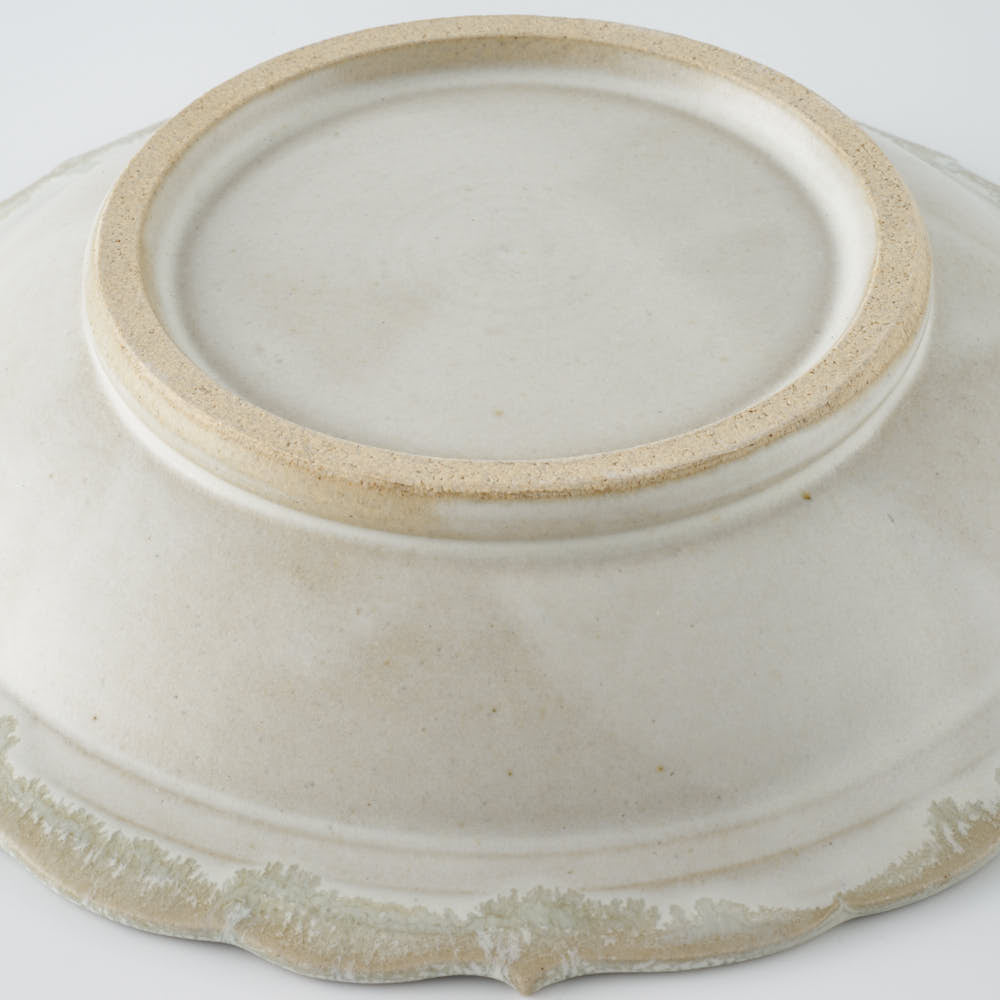 作家 村澤享 青マット釉稜花皿 作家 村澤享 陶磁器作家もの