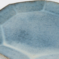 作家 村澤享 青マット釉八角皿 作家 村澤享 陶磁器作家もの