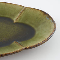 作家 村澤享 青銅釉花型皿 作家 村澤享 陶磁器作家もの