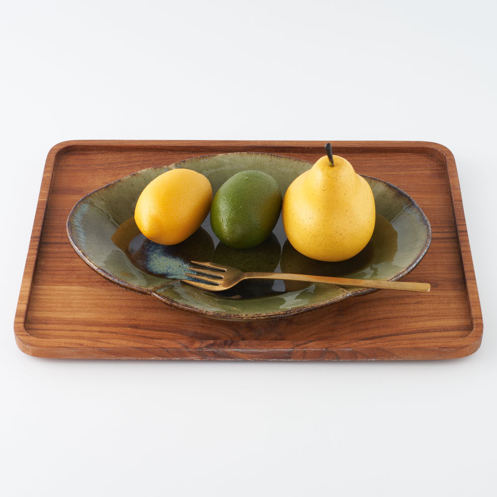 作家 村澤享 青銅釉花型皿 作家 村澤享 陶磁器作家もの