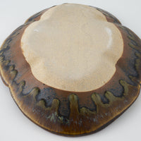 作家 村澤享 青銅釉花型皿 作家 村澤享 陶磁器作家もの