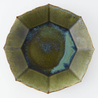 作家 村澤享 青銅釉稜花八角皿 作家 村澤享 陶磁器作家もの