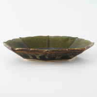 作家 村澤享 青銅釉稜花八角皿 作家 村澤享 陶磁器作家もの