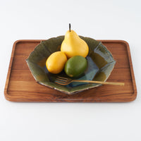 作家 村澤享 青銅釉稜花八角皿 作家 村澤享 陶磁器作家もの