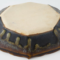 作家 村澤享 青銅釉稜花八角皿 作家 村澤享 陶磁器作家もの