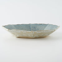 作家 村澤享 青マット釉稜花八角皿 作家 村澤享 陶磁器作家もの