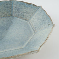 作家 村澤享 青マット釉稜花八角皿 作家 村澤享 陶磁器作家もの