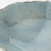 作家 村澤享 青マット釉稜花八角皿 作家 村澤享 陶磁器作家もの