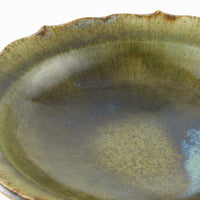 作家 村澤享 青銅釉稜花小皿 作家 村澤享 陶磁器作家もの