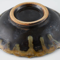 作家 村澤享 青銅釉稜花小皿 作家 村澤享 陶磁器作家もの