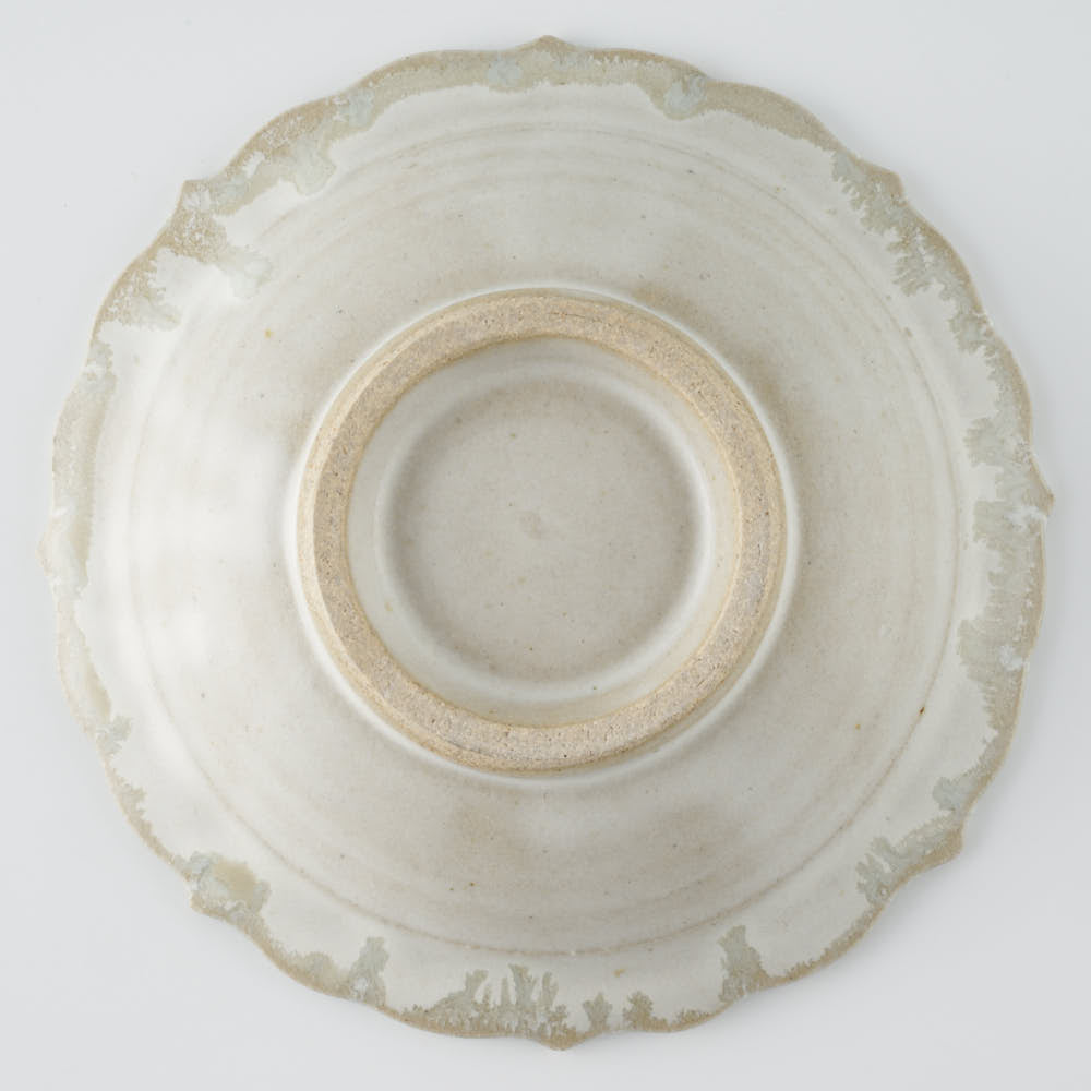 作家 村澤享 青マット釉稜花小皿 作家 村澤享 陶磁器作家もの