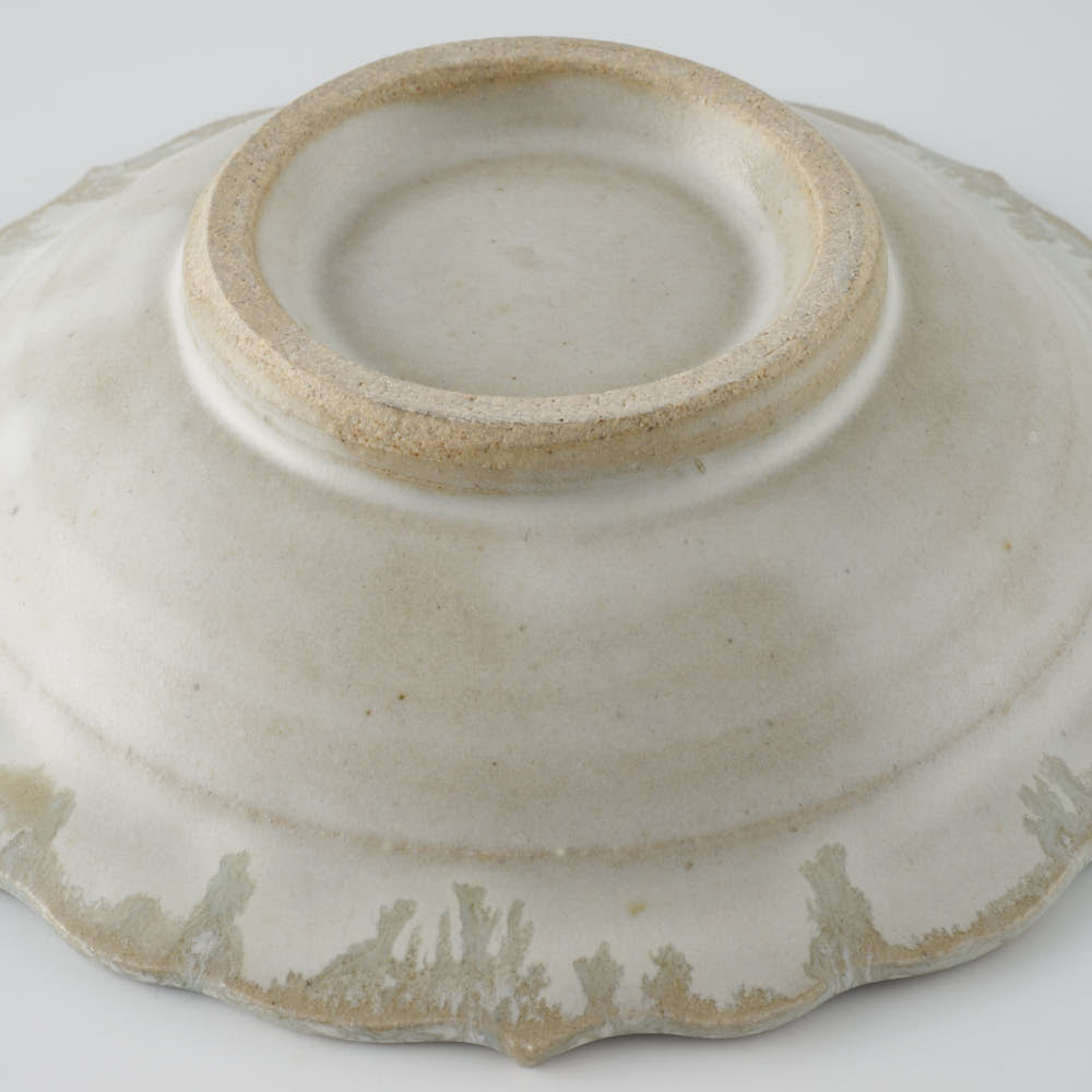 作家 村澤享 青マット釉稜花小皿 作家 村澤享 陶磁器作家もの