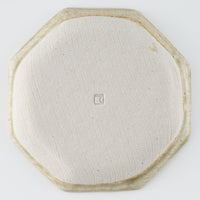 作家 小林哲生 八角皿 小 唐草 灰釉(白土) 作家 小林哲生 陶磁器作家もの