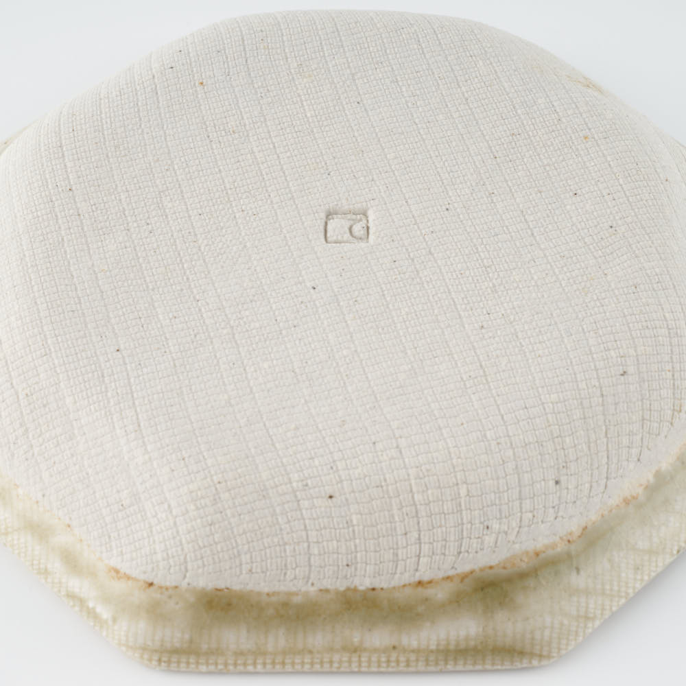 作家 小林哲生 八角皿 小 唐草 灰釉(白土) 作家 小林哲生 陶磁器作家もの