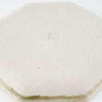 作家 小林哲生 八角皿 大 麻の葉 灰釉(白土) 作家 小林哲生 陶磁器作家もの