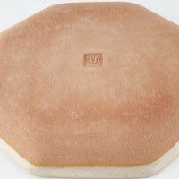 作家 小林哲生 八角皿 大 麻の葉 白釉 作家 小林哲生 陶磁器作家もの