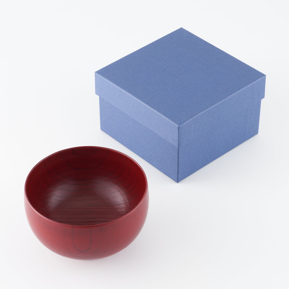 土直漆器 欅(けやき)布袋椀 朱 土直漆器 木工もの