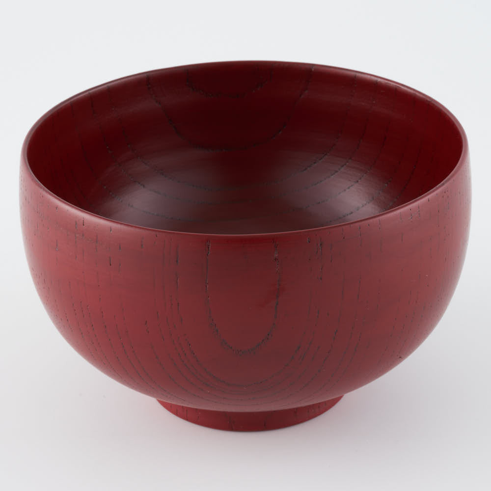土直漆器 欅(けやき)布袋椀 朱 土直漆器 木工もの