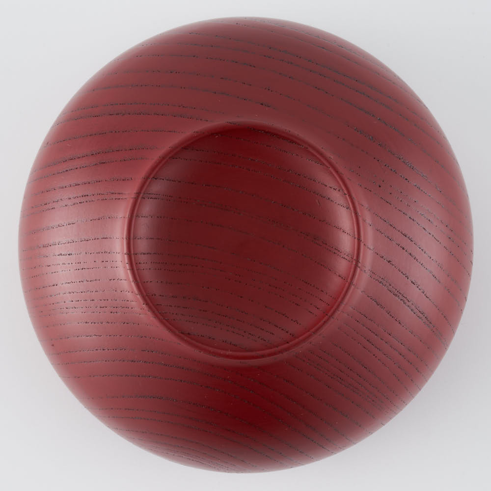 土直漆器 欅(けやき)布袋椀 朱 土直漆器 木工もの