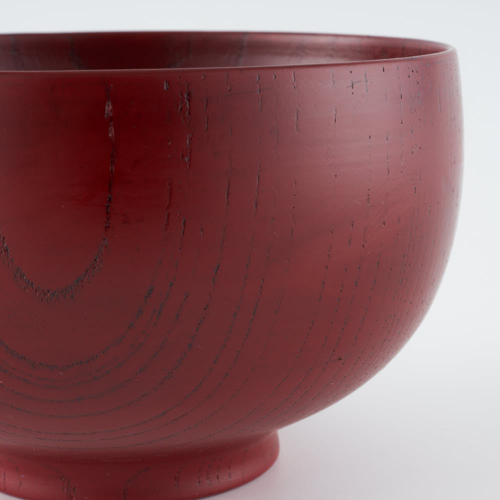 土直漆器 欅(けやき)布袋椀 朱 土直漆器 木工もの