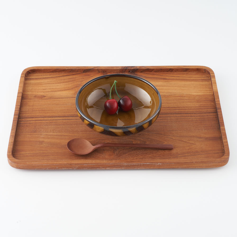 玉有 FD矢羽根飴釉 丸平鉢 ¥2,640 大人の焼き物