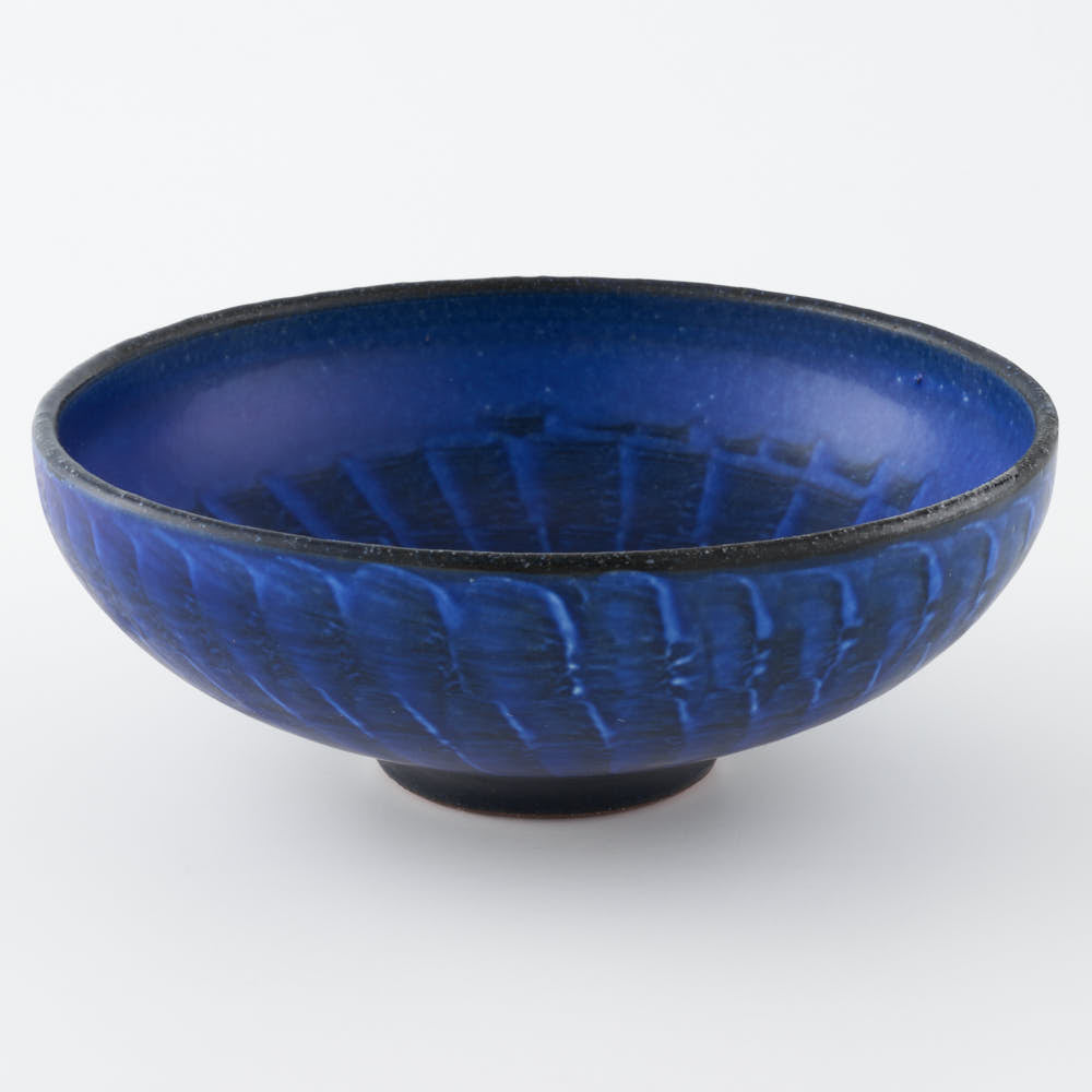 玉有 FD青釉打ち刷毛 丸平鉢 玉有 陶磁器作家もの