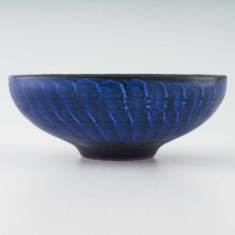 玉有 FD青釉打ち刷毛 丸平鉢 玉有 陶磁器作家もの