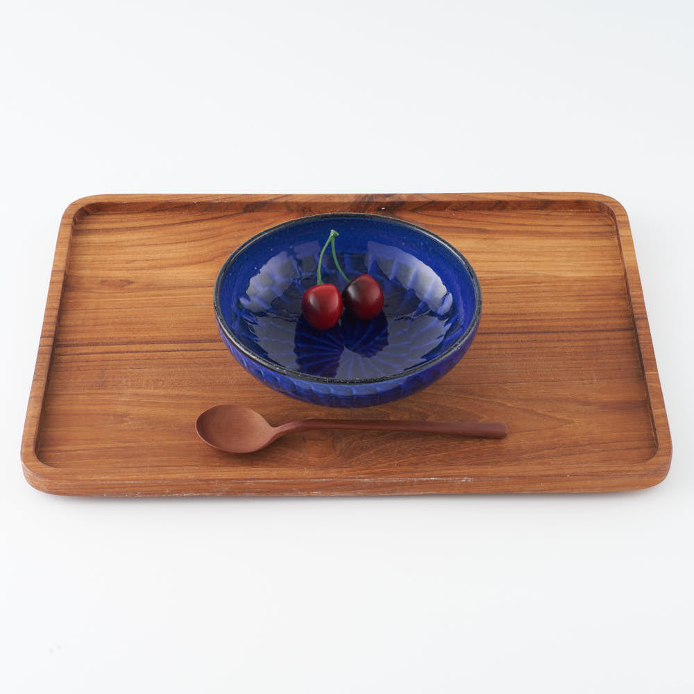 玉有 FD青釉打ち刷毛 丸平鉢 玉有 陶磁器作家もの