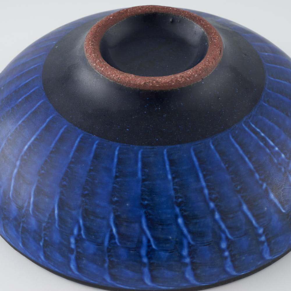 玉有 FD青釉打ち刷毛 丸平鉢 玉有 陶磁器作家もの