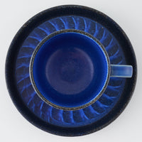 玉有 FD青釉打ち刷毛 珈琲カップソーサー 玉有 陶磁器作家もの