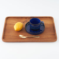 玉有 FD青釉打ち刷毛 珈琲カップソーサー 玉有 陶磁器作家もの