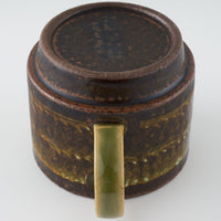 玉有 FD緑釉二段太打刷毛 珈琲カップソーサー 玉有 陶磁器作家もの