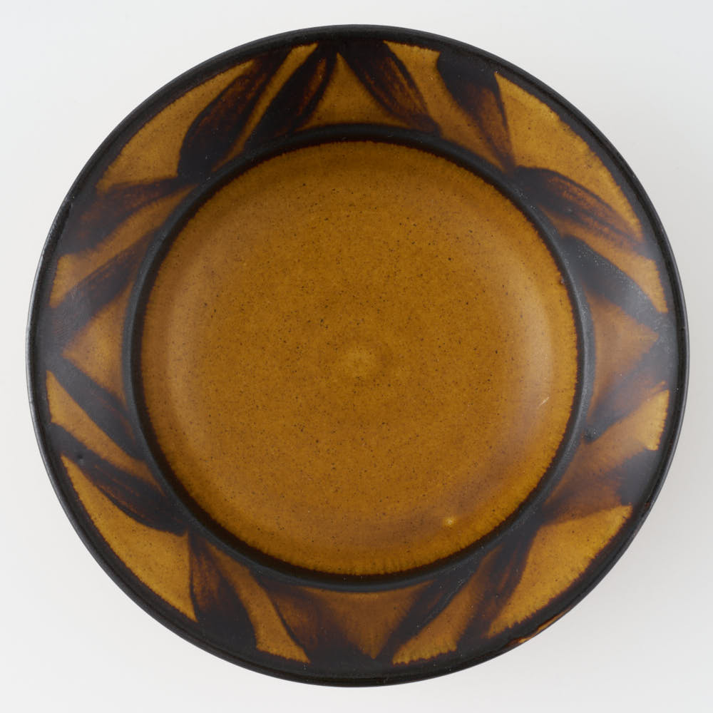 玉有 FD矢羽飴釉 カップ&ソーサー 玉有 陶磁器作家もの