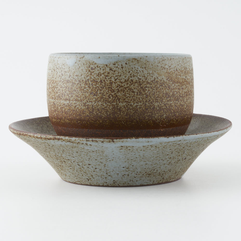 玉有 FD凪 仙茶碗&茶托 玉有 陶磁器作家もの