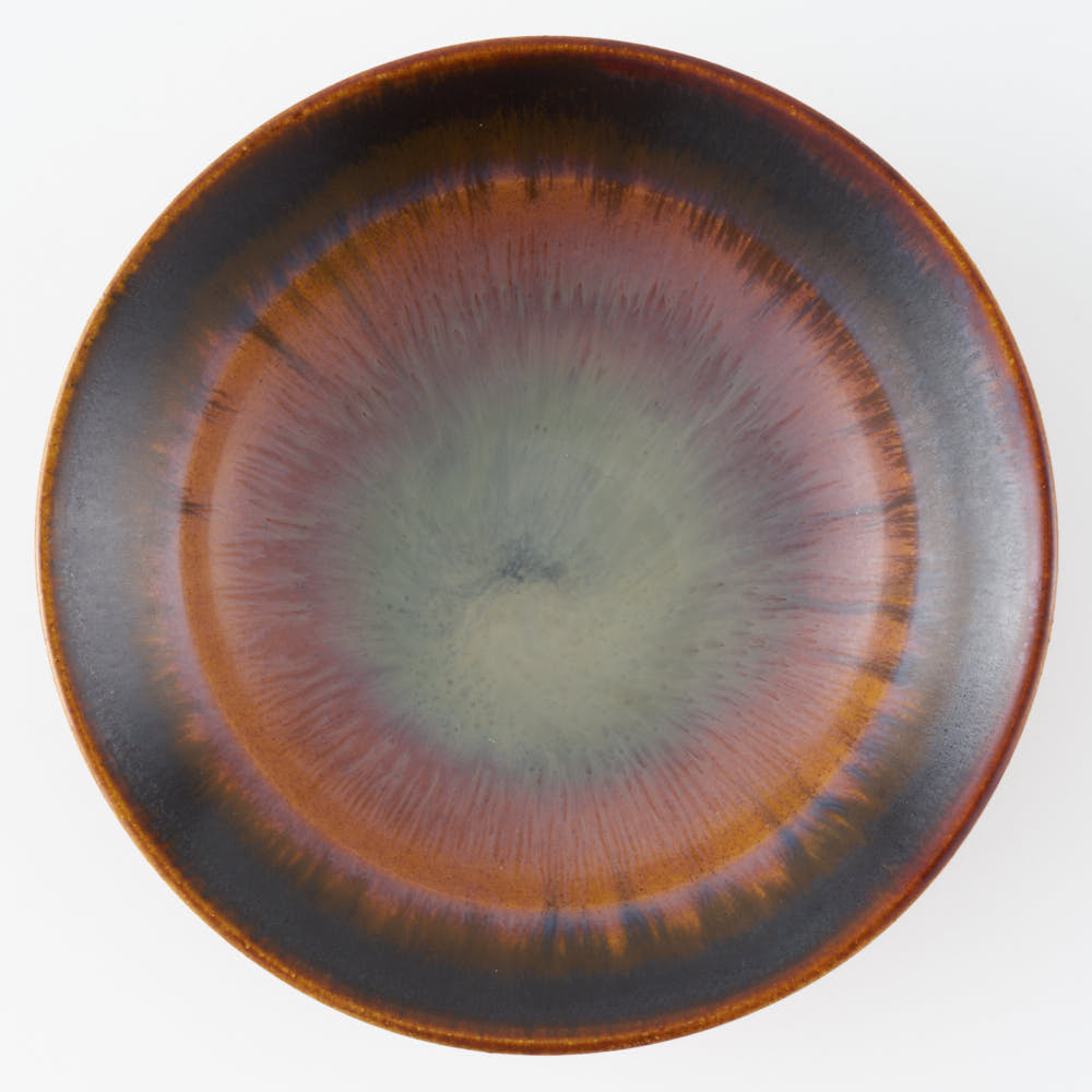 玉有 FD渕錆飴釉 仙茶碗&茶托 玉有 陶磁器作家もの