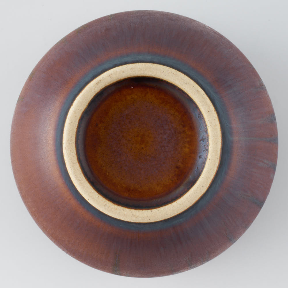 玉有 FD渕錆飴釉 仙茶碗&茶托 玉有 陶磁器作家もの