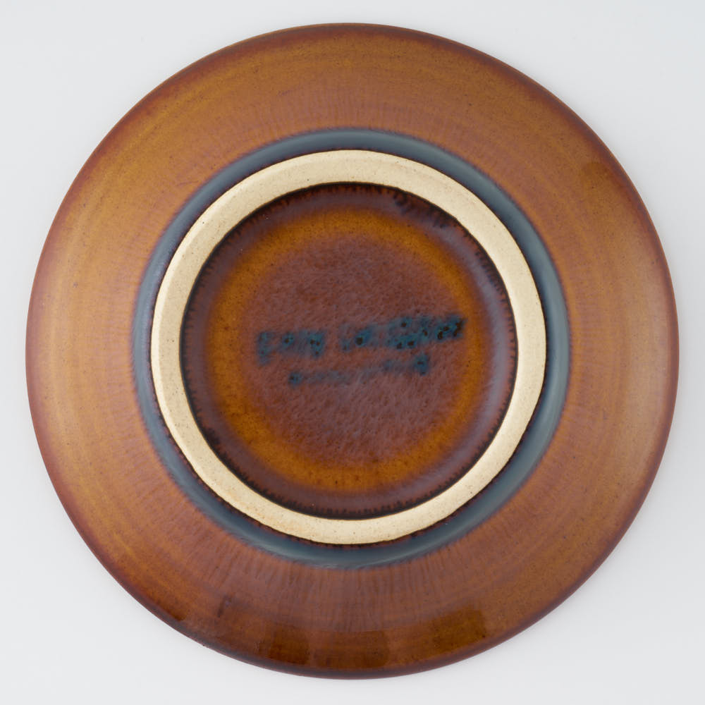 玉有 FD渕錆飴釉 仙茶碗&茶托 玉有 陶磁器作家もの