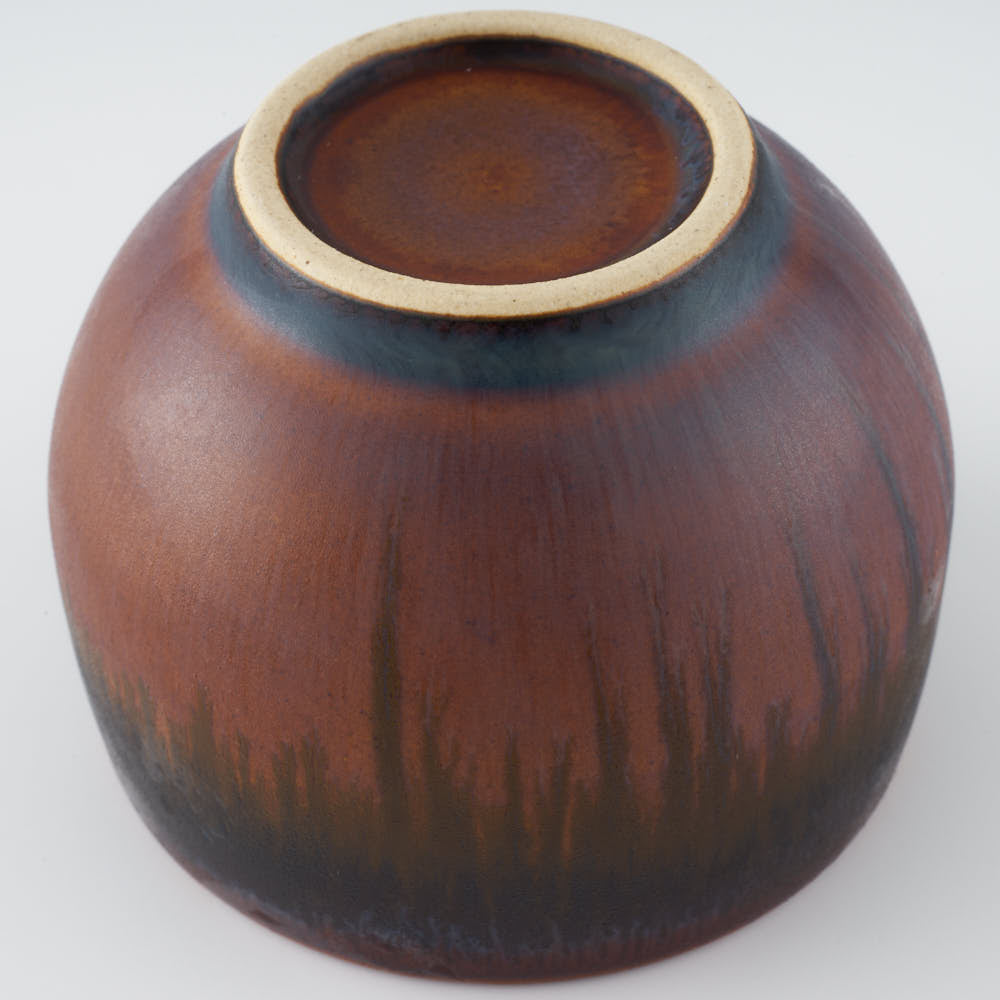 玉有 FD渕錆飴釉 仙茶碗&茶托 玉有 陶磁器作家もの