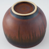 玉有 FD渕錆飴釉 仙茶碗&茶托 玉有 陶磁器作家もの